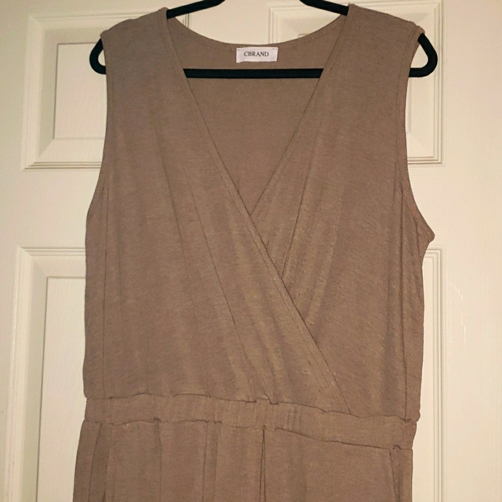 CBRAND Mocha Surplice Jumpsuit size 2XL